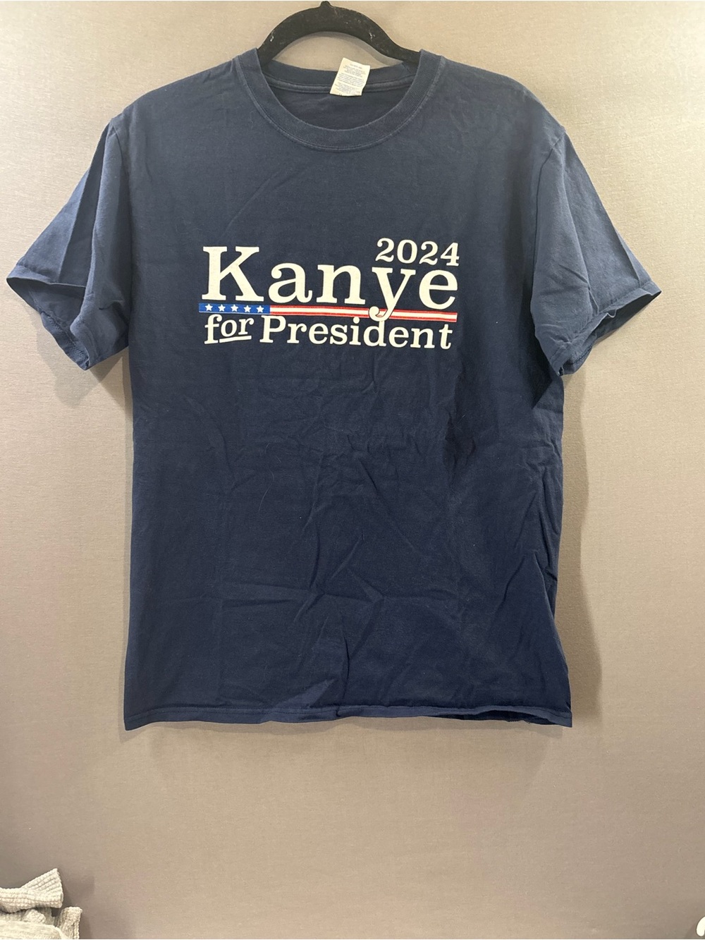 2024 Kanye for President Navy Graphic Tee med